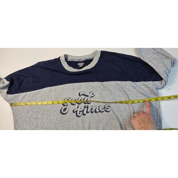 Aerie happy camper good times fleece lined slub sweater warm winter S nostalgia - Picture 8 of 8